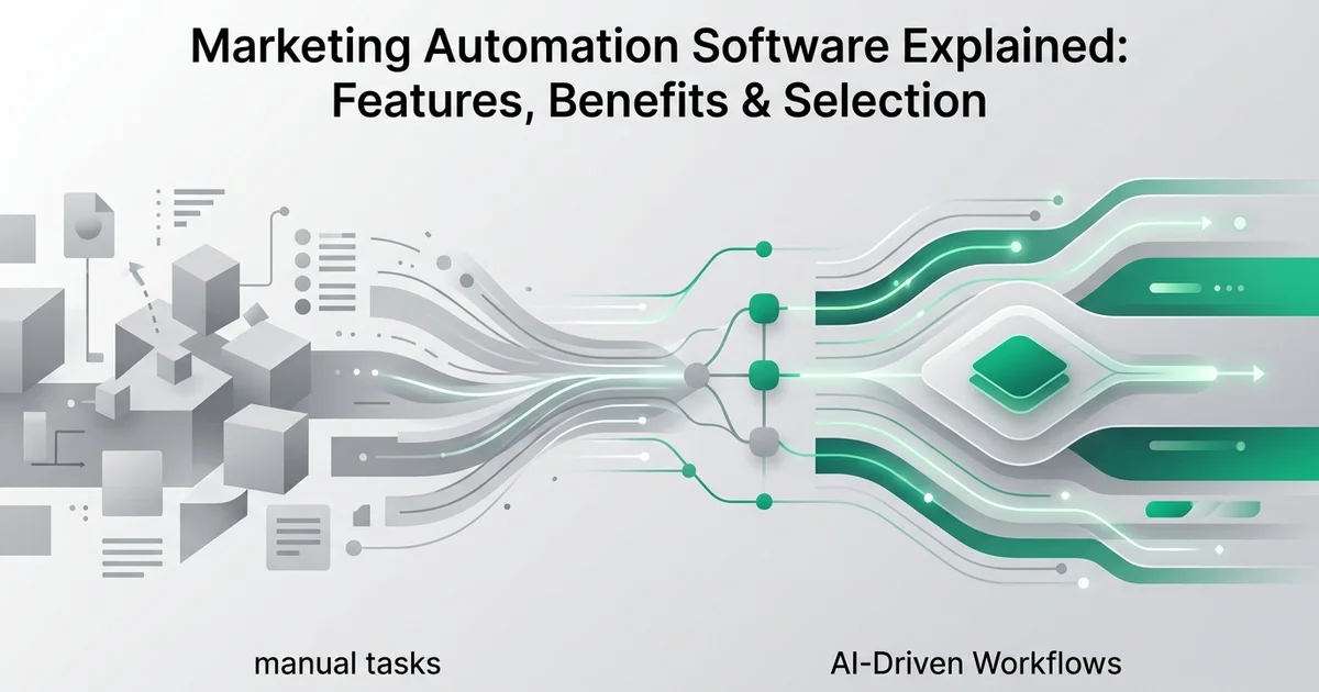 Marketing Automation Software Explained: Features, Benefits & Selection