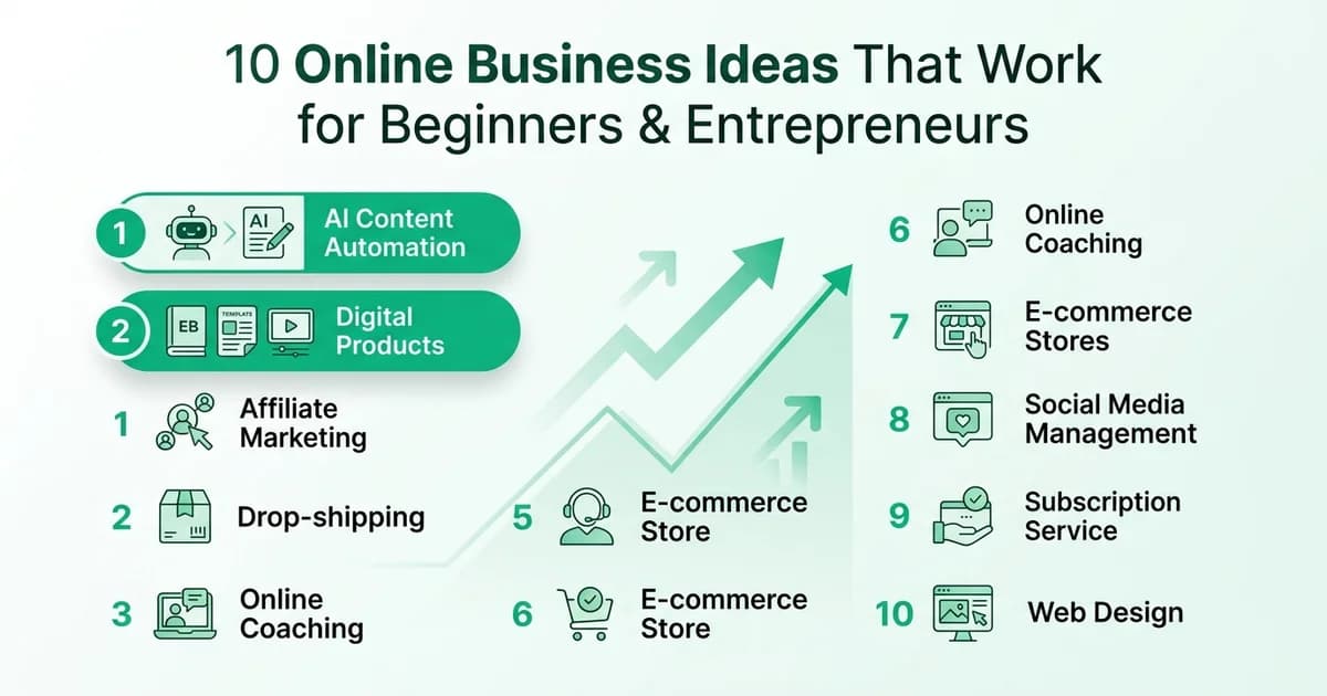 10 Online Business Ideas That Work for Beginners & Entrepreneurs