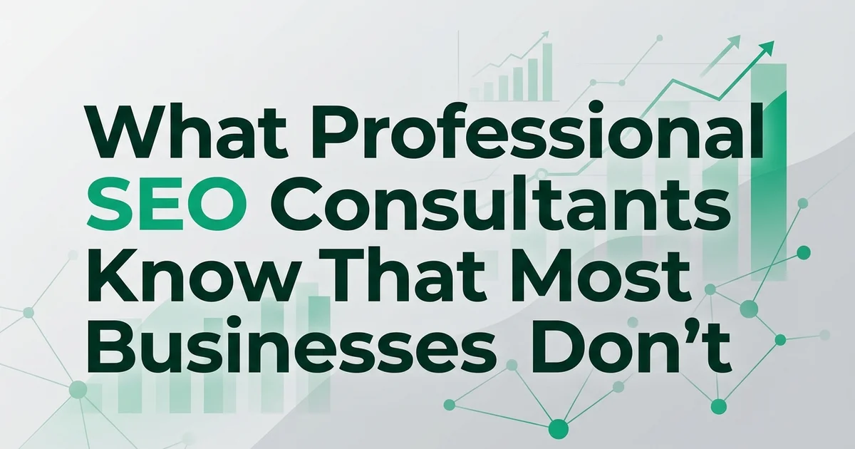 What Professional SEO Consultants Know That Most Businesses Don't