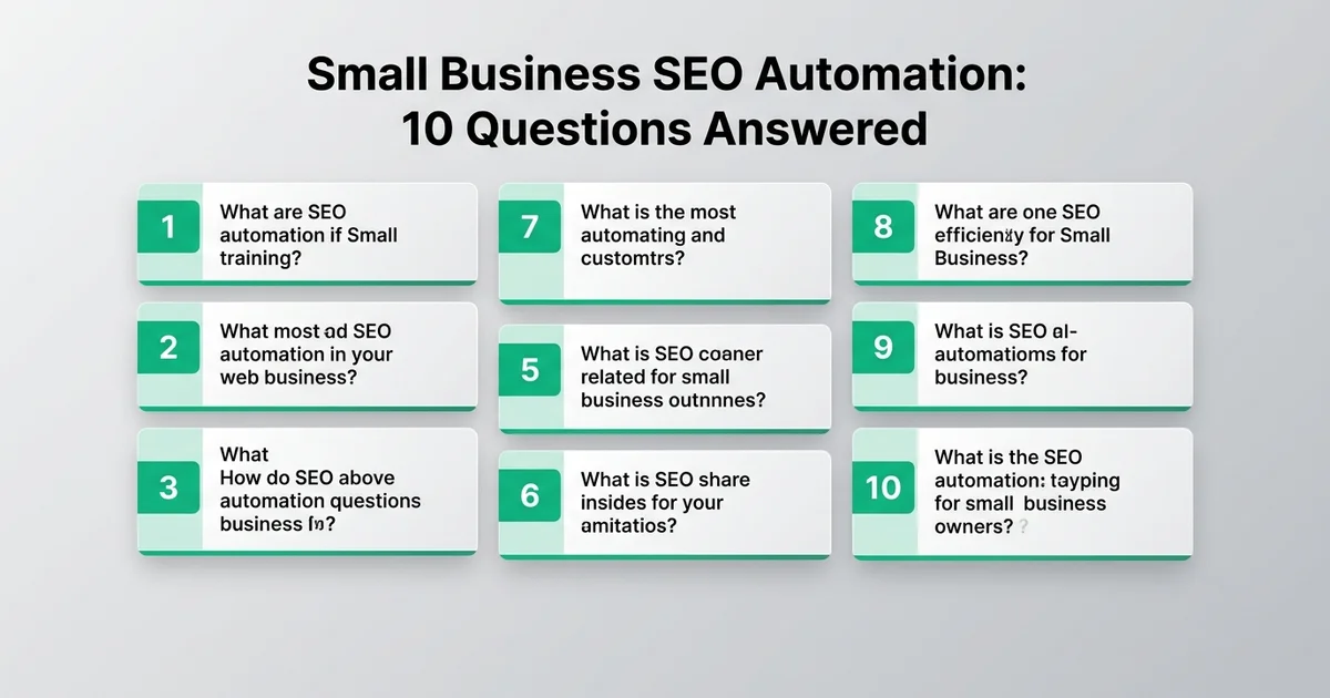 Small Business SEO Automation: 10 Questions Answered
