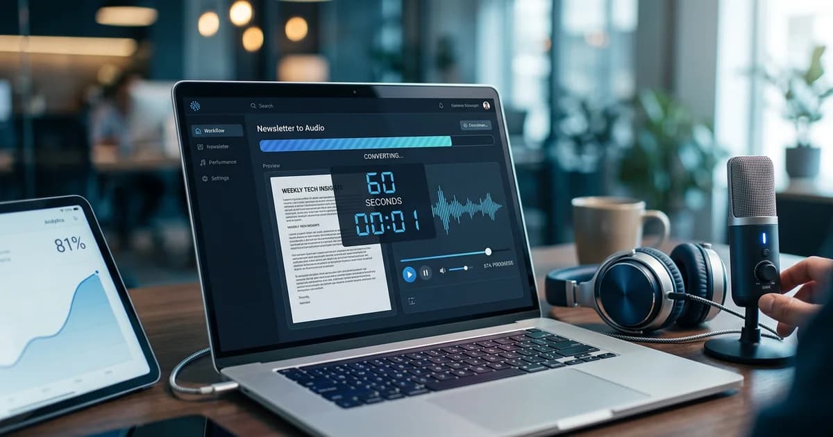 Convert Newsletter to Audio in 60 Seconds Today