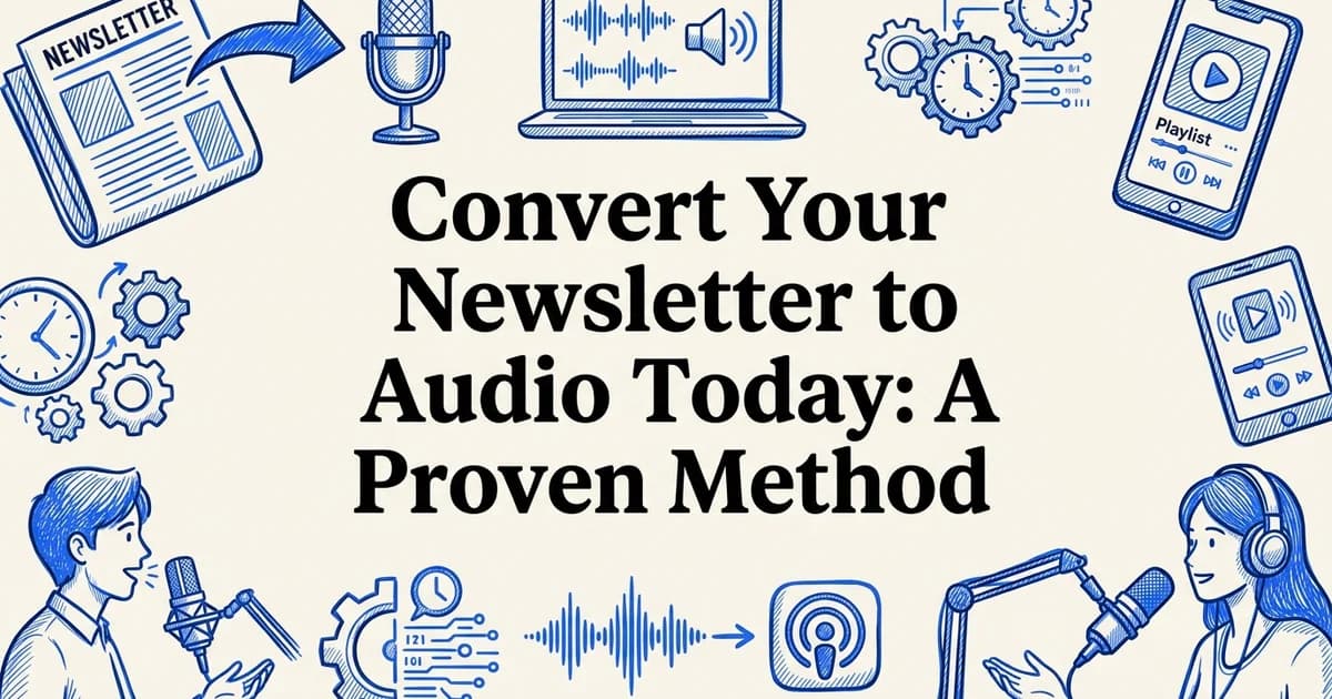 Convert Your Newsletter to Audio Today: A Proven Method