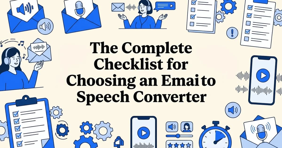 The Complete Checklist for Choosing an Email to Speech Converter