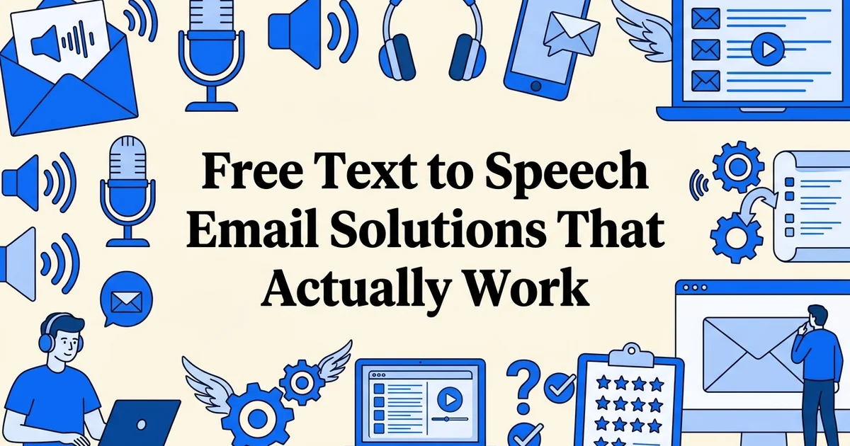 Free Text to Speech Email Solutions That Actually Work