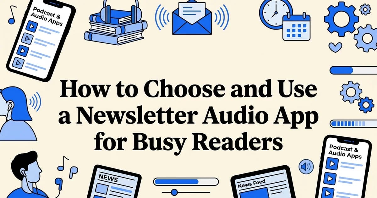 How to Choose and Use a Newsletter Audio App for Busy Readers