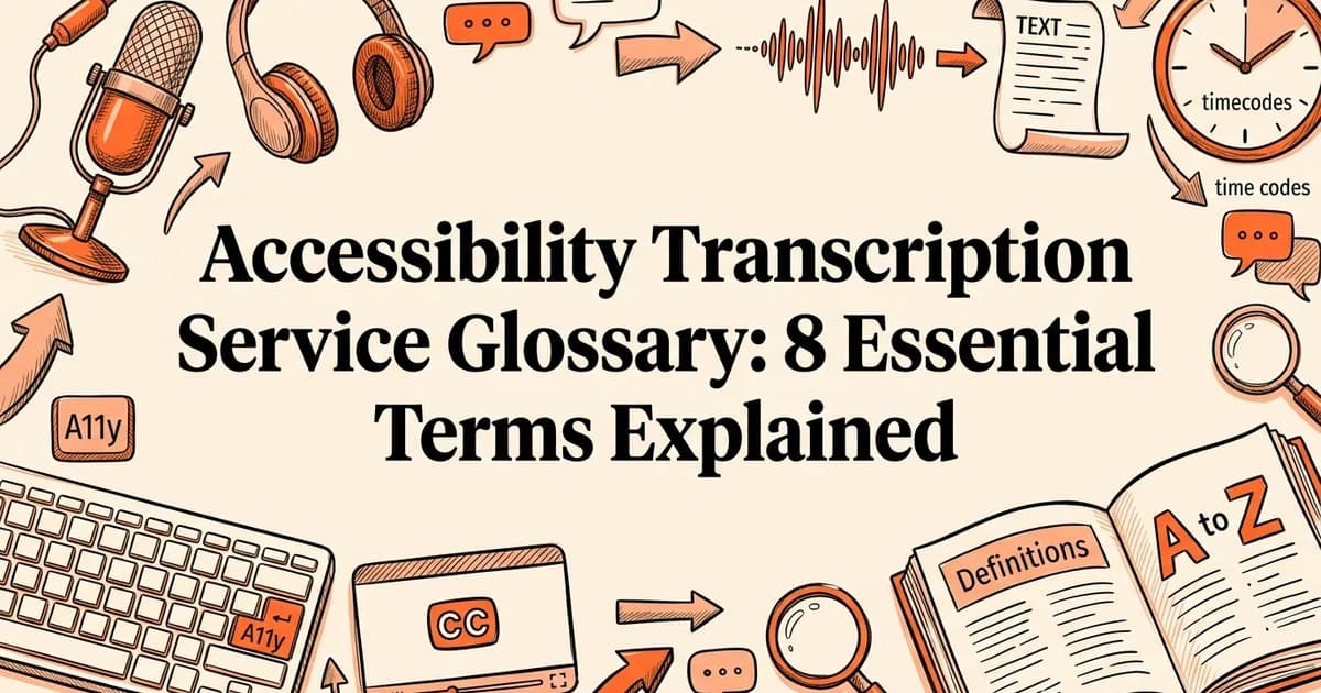 Accessibility Transcription Service Glossary: 8 Essential Terms Explained