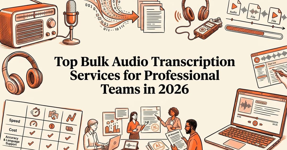Top Bulk Audio Transcription Services for Professional Teams in 2026