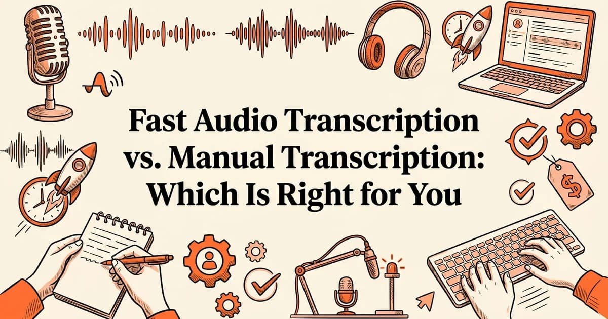 Fast Audio Transcription vs. Manual Transcription: Which Is Right for You