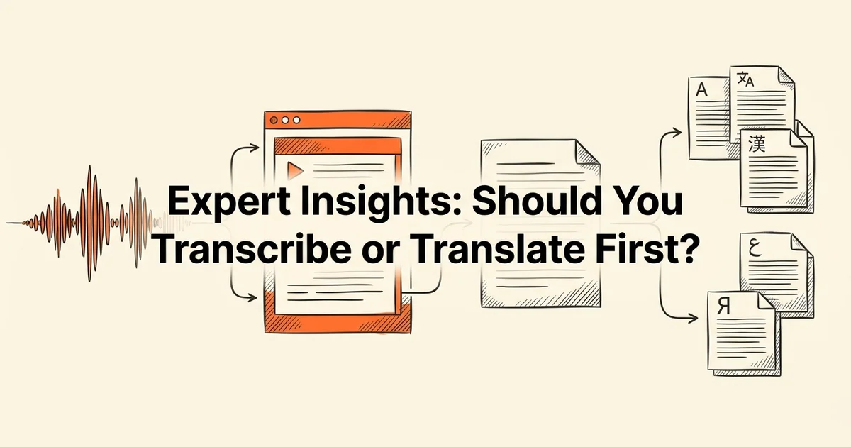 Expert Insights: Should You Transcribe or Translate First?