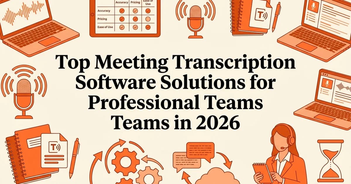 Top Meeting Transcription Software Solutions for Professional Teams in 2026