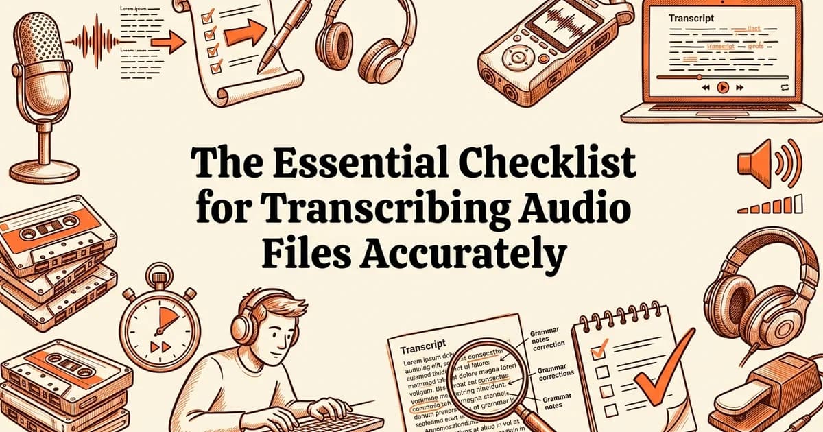 The Essential Checklist for Transcribing Audio Files Accurately