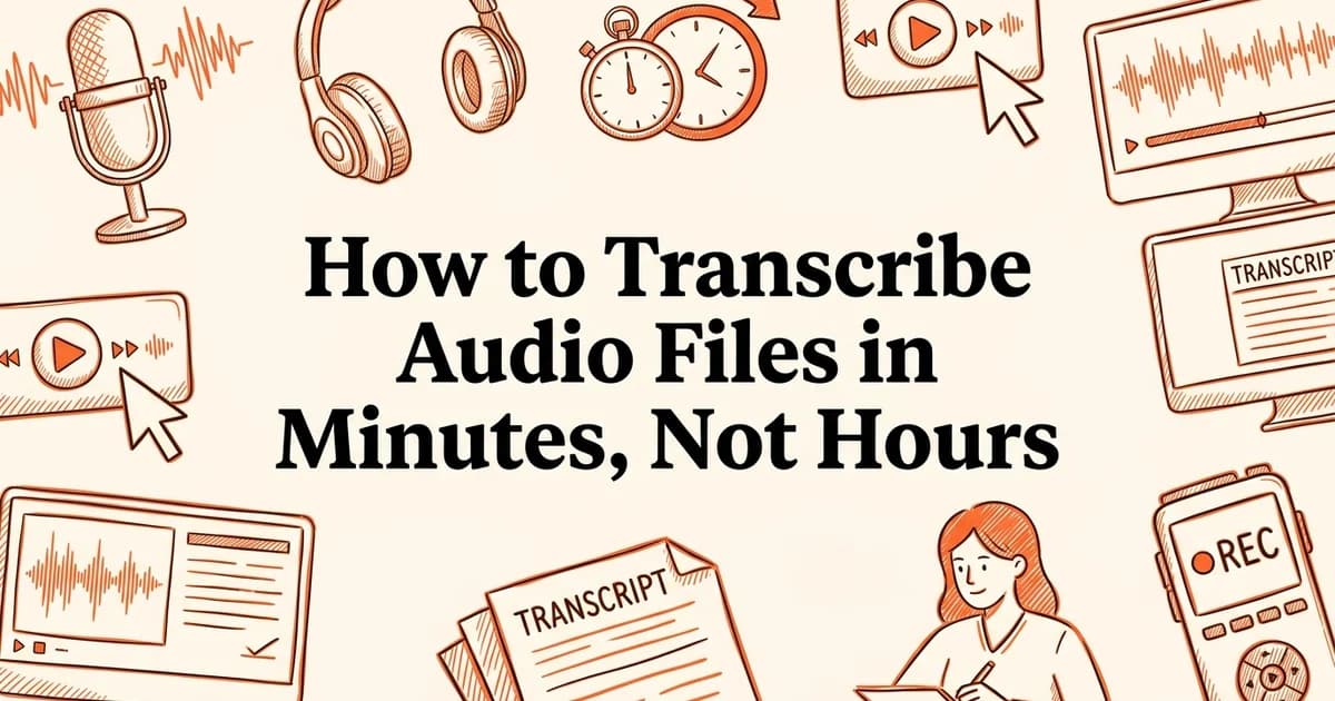 How to Transcribe Audio Files in Minutes, Not Hours