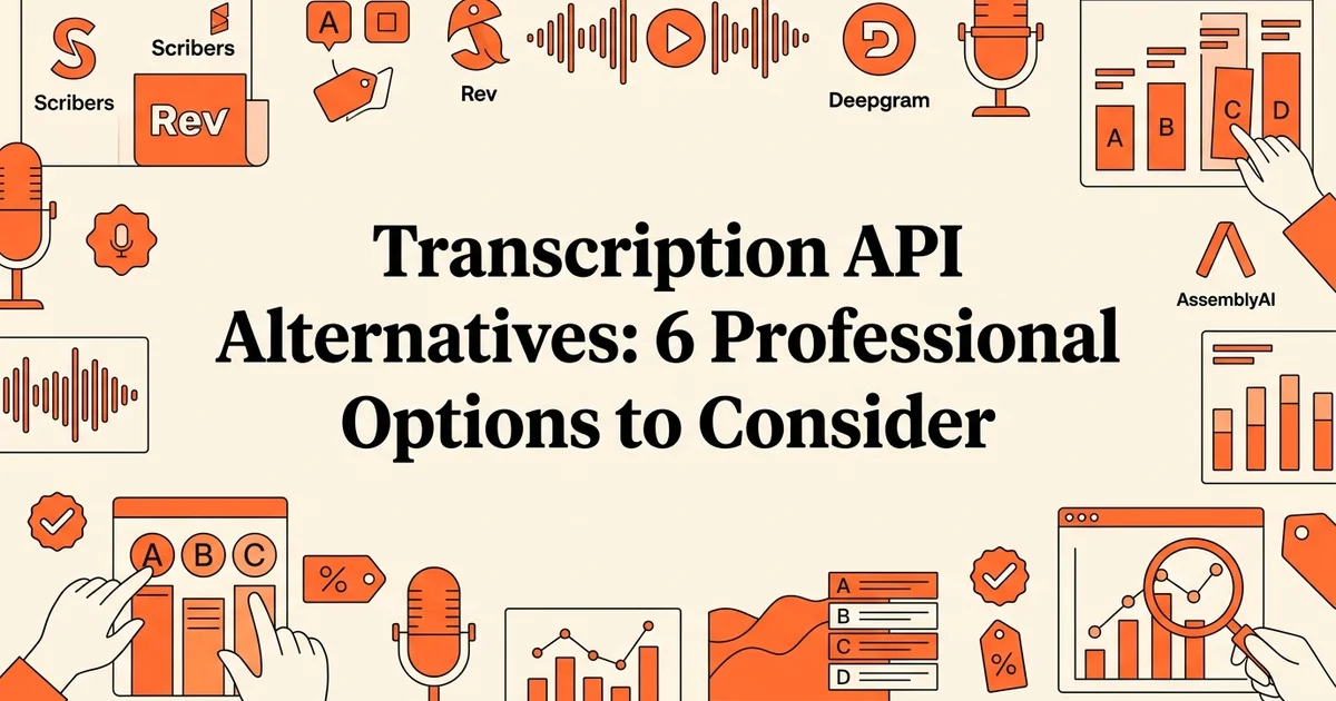 Transcription API Alternatives: 6 Professional Options to Consider