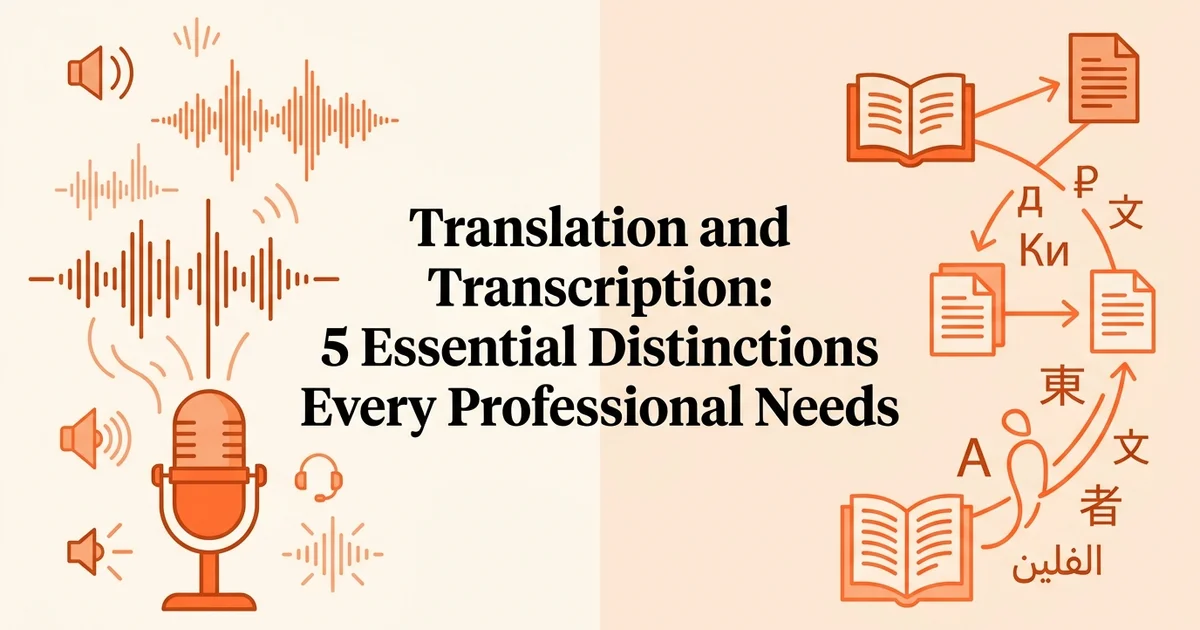 Translation and Transcription: 5 Essential Distinctions Every Professional Needs