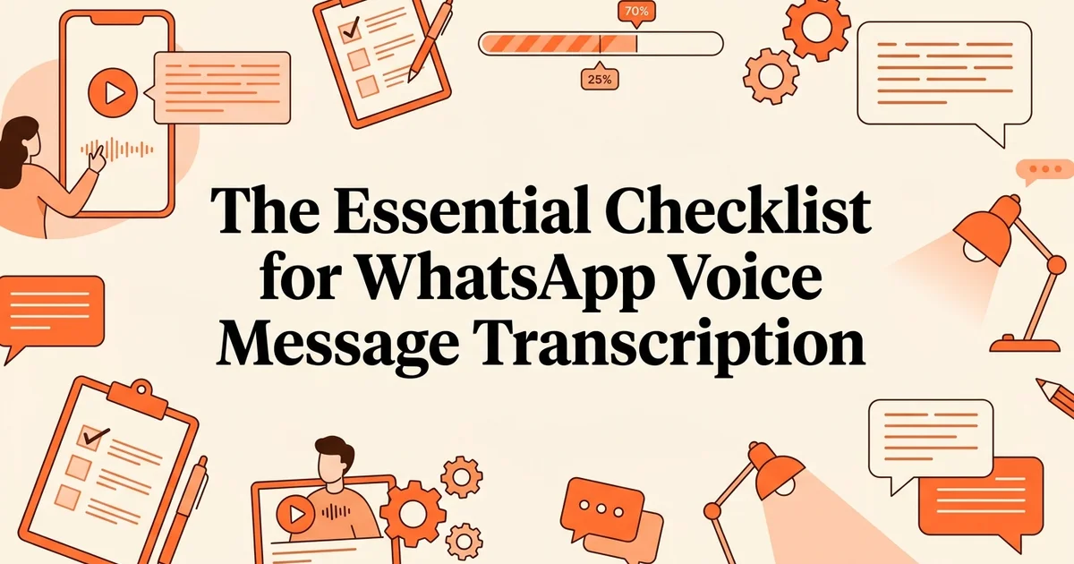 The Essential Checklist for WhatsApp Voice Message Transcription