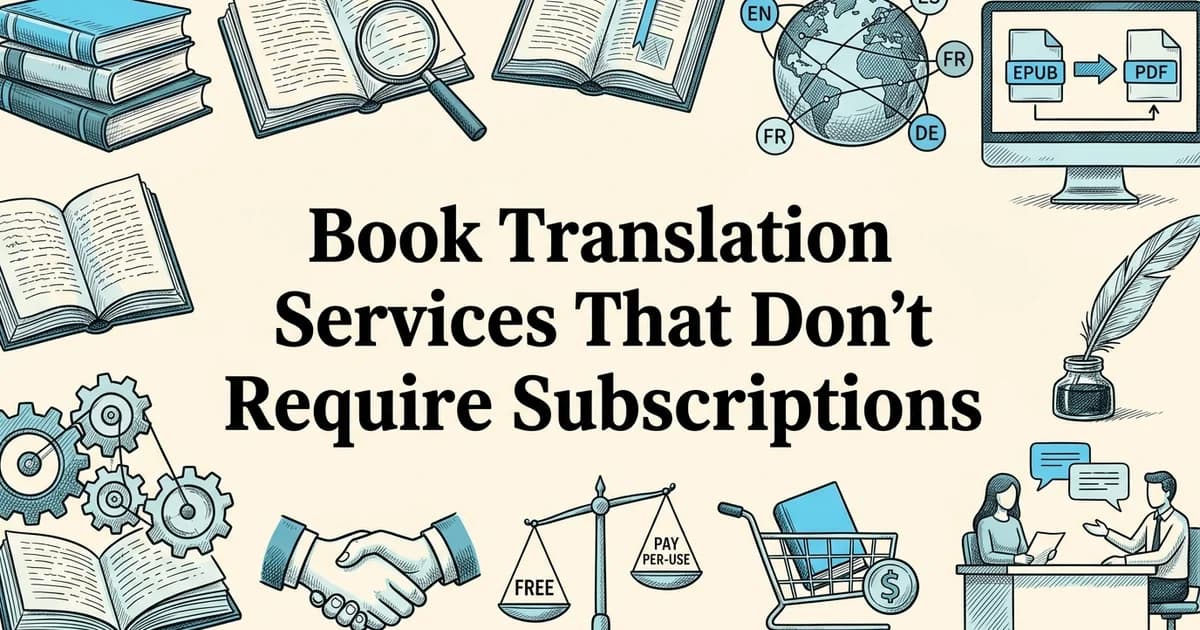 Book Translation Services That Don't Require Subscriptions