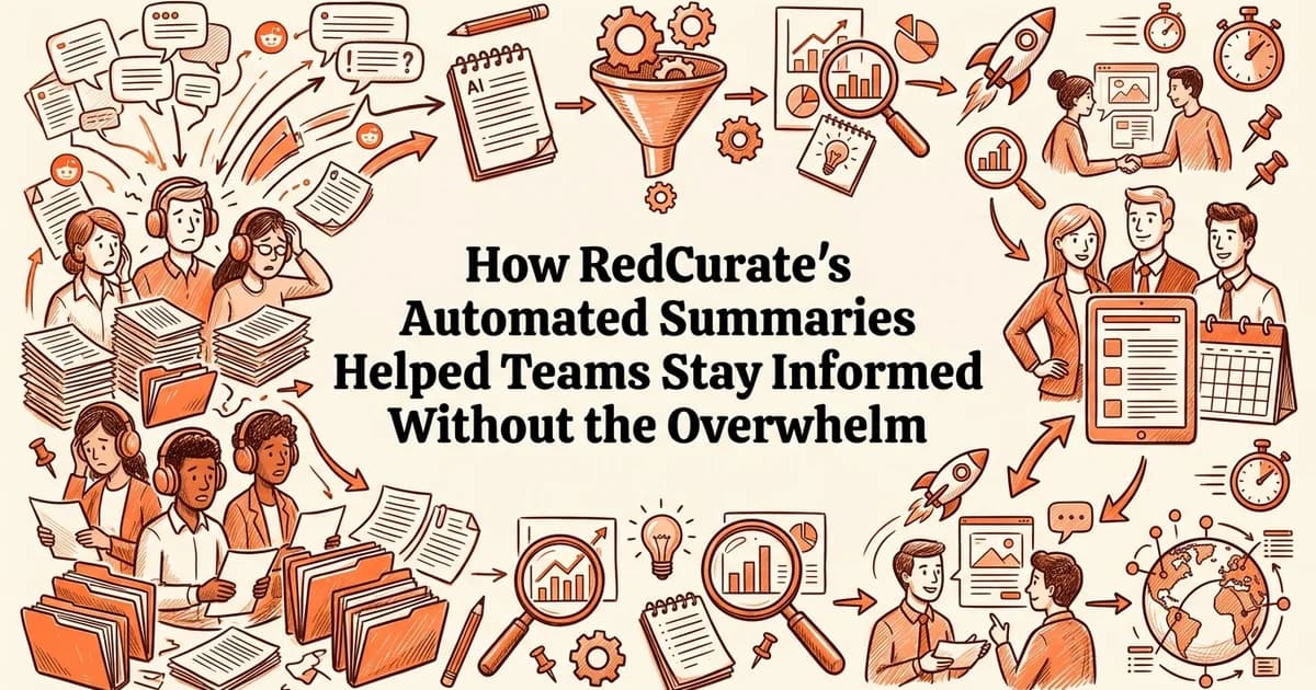 How RedCurate's Automated Summaries Helped Teams Stay Informed Without the Overwhelm