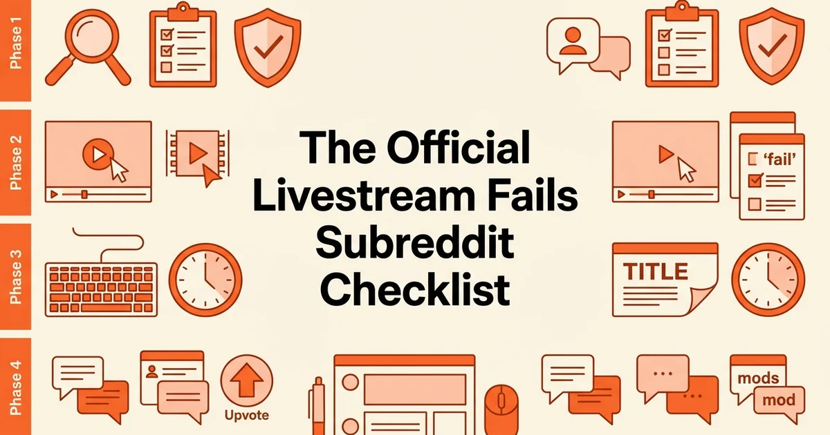 The Official Livestream Fails Subreddit Checklist