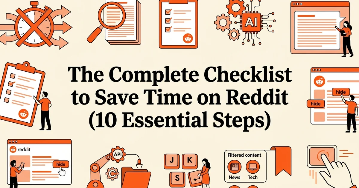 The Complete Checklist to Save Time on Reddit (10 Essential Steps)