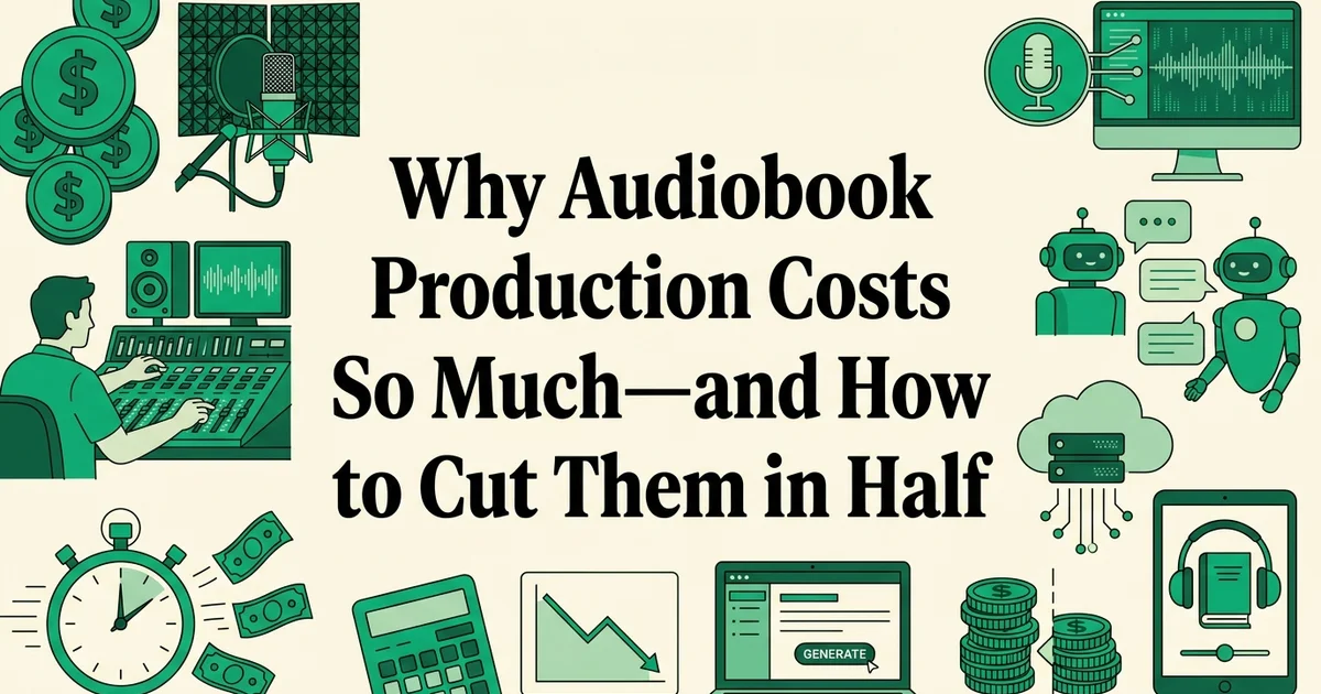 Why Audiobook Production Costs So Much—and How to Cut Them in Half