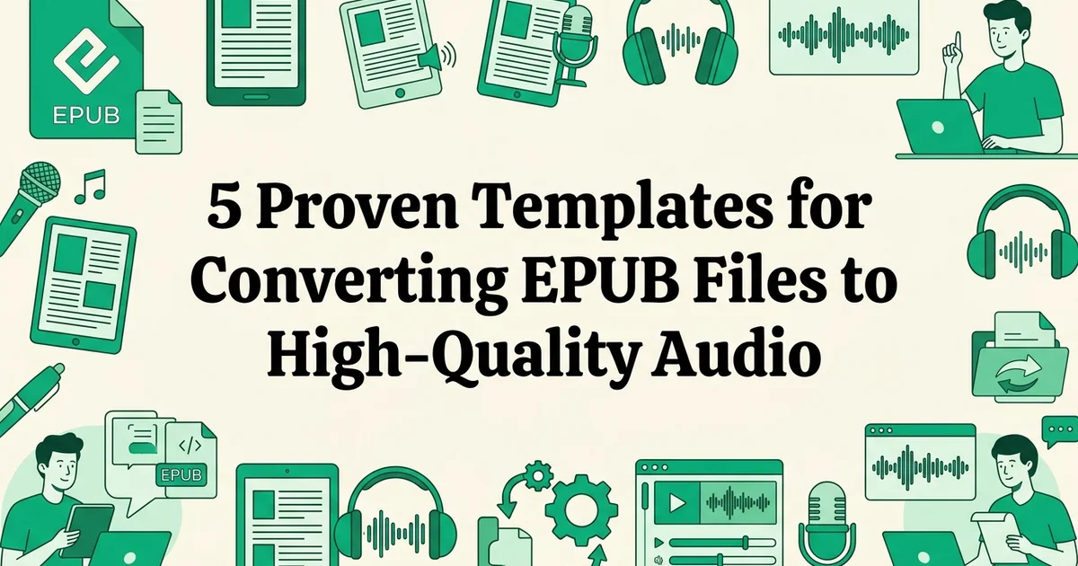 5 Proven Templates for Converting EPUB Files to High-Quality Audio