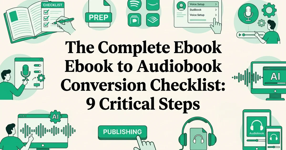 The Complete Ebook to Audiobook Conversion Checklist: 9 Critical Steps