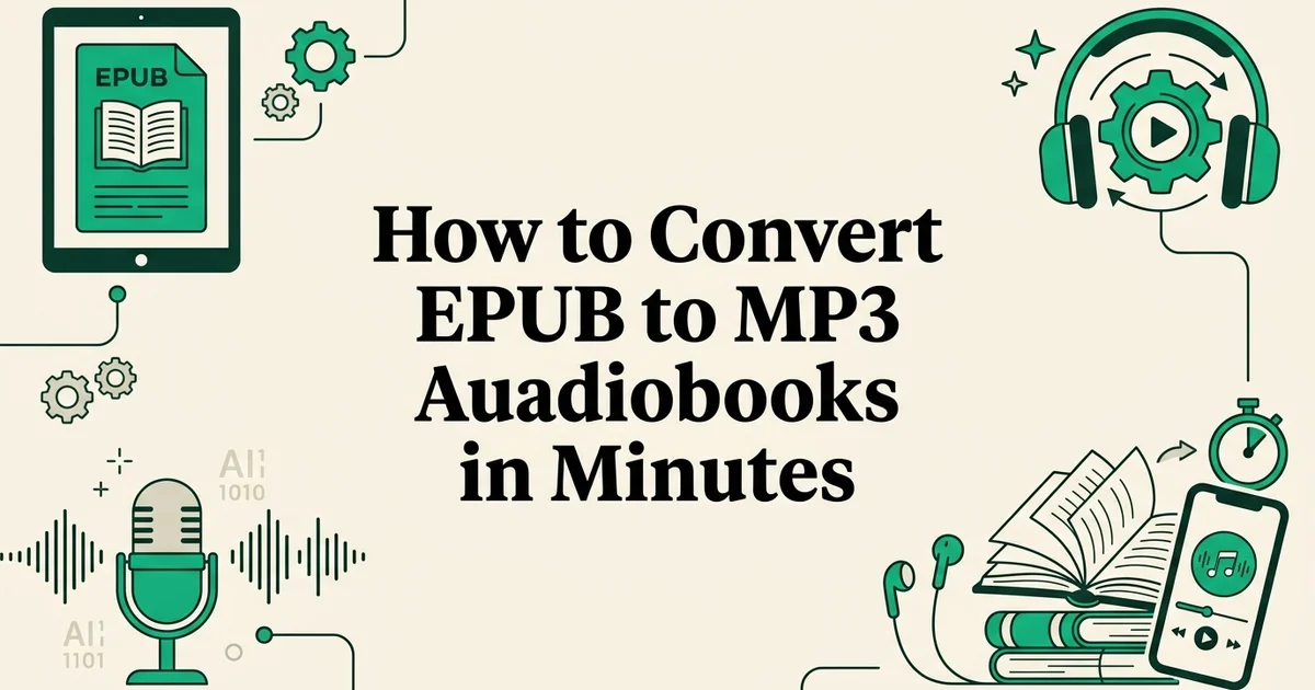 How to Convert EPUB to MP3 Audiobooks in Minutes