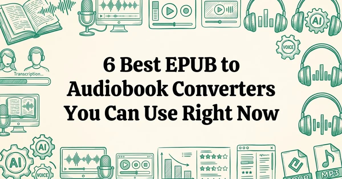 6 Best EPUB to Audiobook Converters You Can Use Right Now