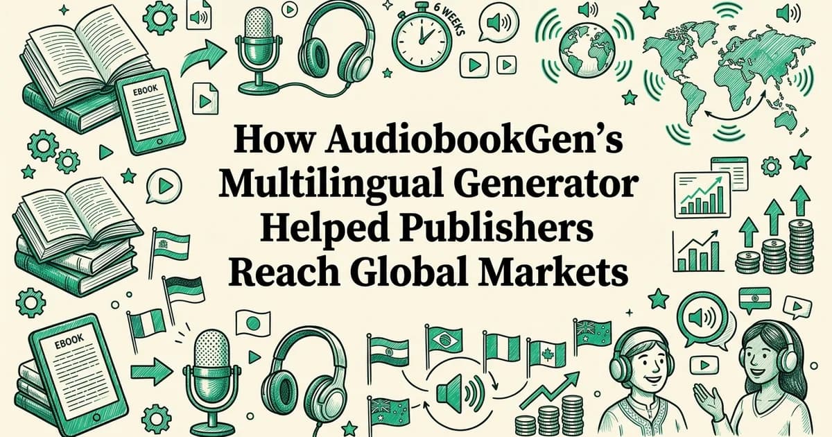 How AudiobookGen's Multilingual Generator Helped Publishers Reach Global Markets