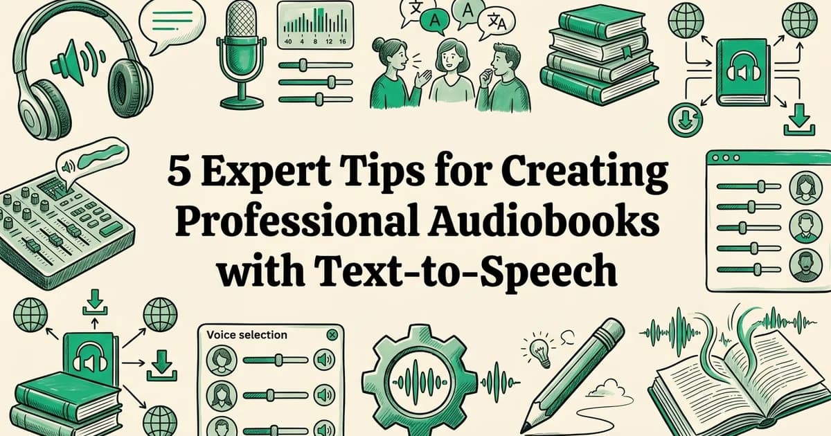 5 Expert Tips for Creating Professional Audiobooks with Text-to-Speech