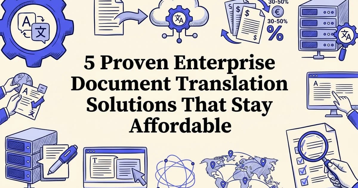 5 Proven Enterprise Document Translation Solutions That Stay Affordable