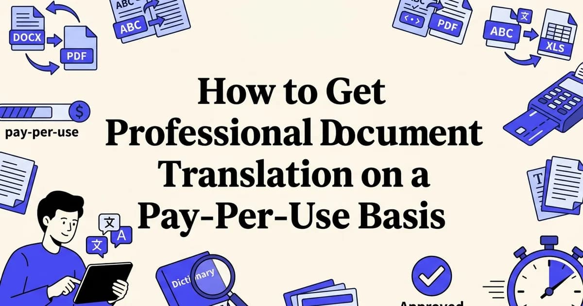 How to Get Professional Document Translation on a Pay-Per-Use Basis