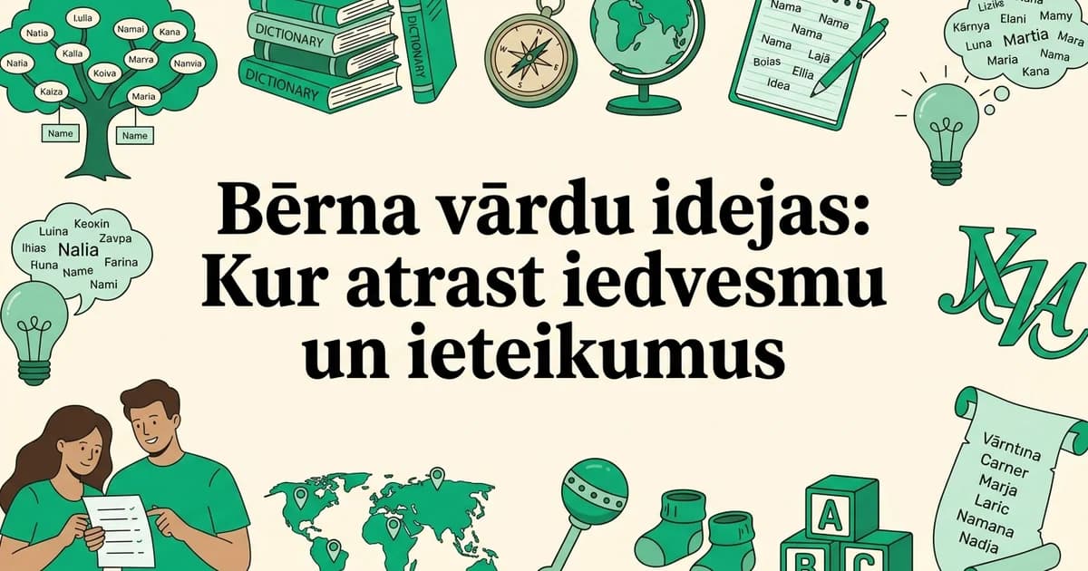 Bērna vārdu idejas: Kur atrast iedvesmu un ieteikumus
