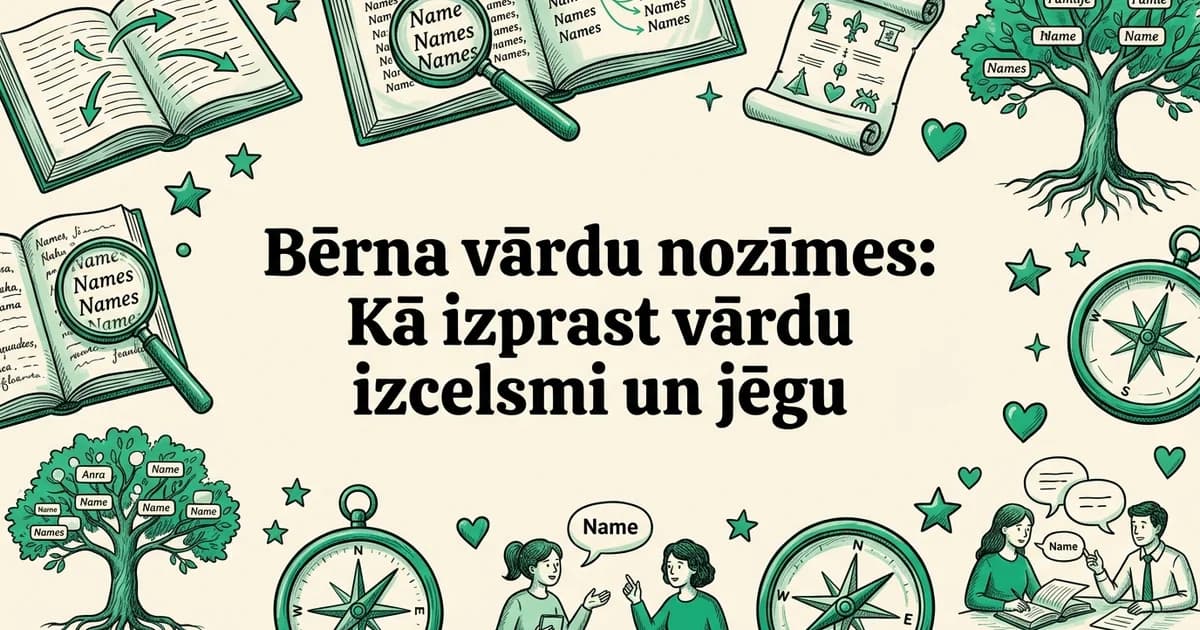 Bērna vārdu nozīmes: Kā izprast vārdu izcelsmi un jēgu