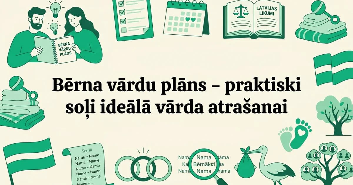 Bērna vārdu plāns – praktiski soļi ideālā vārda atrašanai