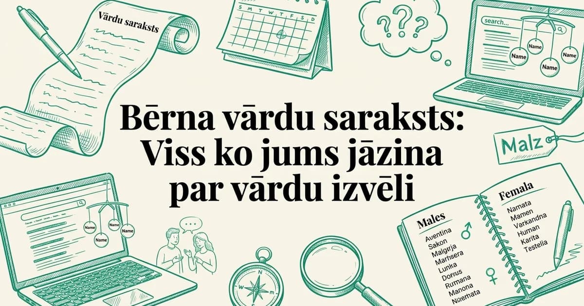 Bērna vārdu saraksts: Viss ko jums jāzina par vārdu izvēli