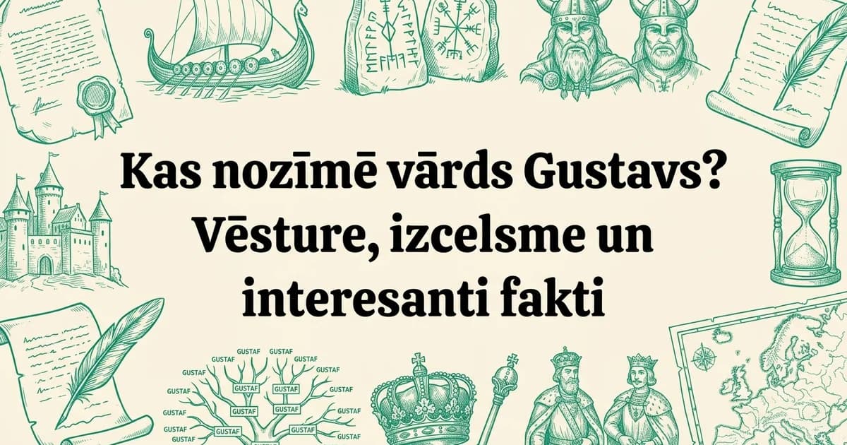Kas nozīmē vārds Gustavs? Vēsture, izcelsme un interesanti fakti