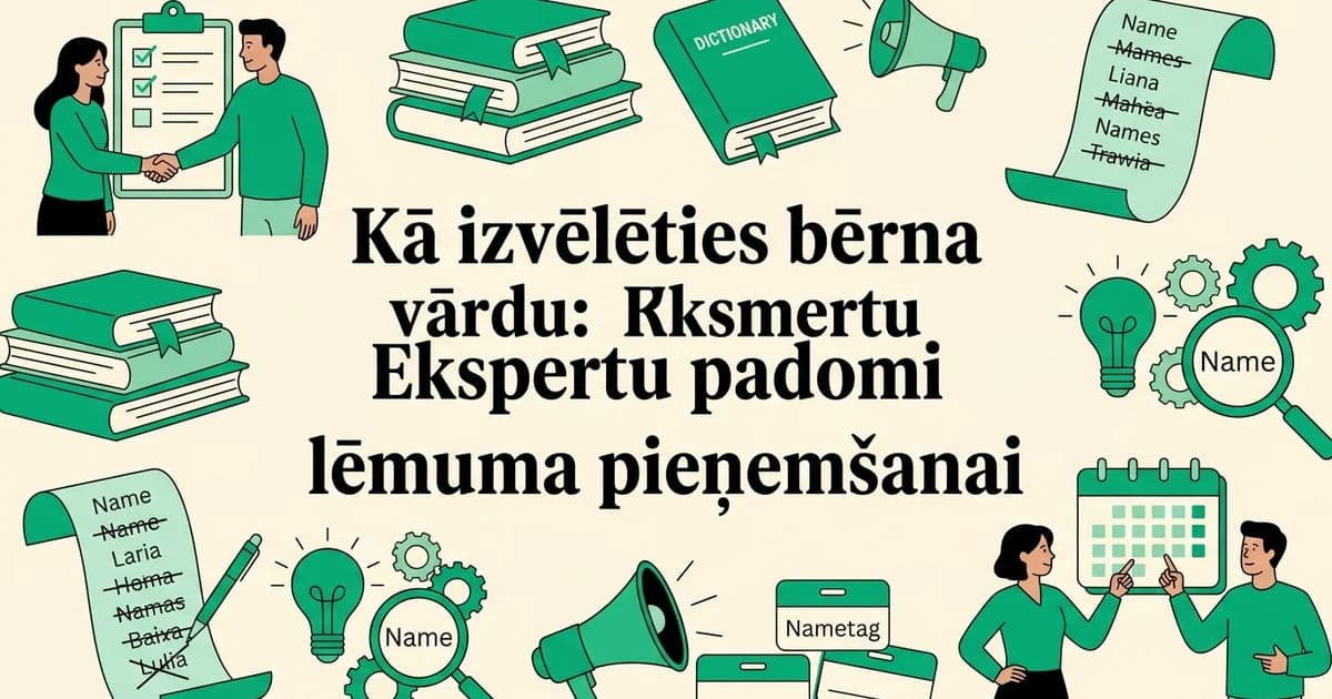 Kā izvēlēties bērna vārdu: Ekspertu padomi lēmuma pieņemšanai