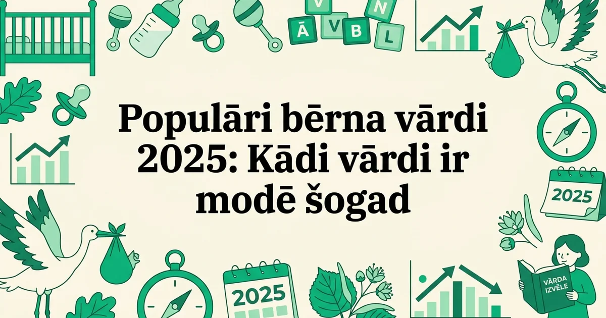Populāri bērna vārdi 2025: Kādi vārdi ir modē šogad