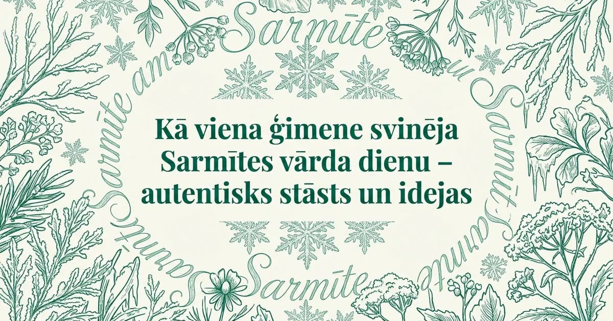 Kā viena ģimene svinēja Sarmītes vārda dienu – autentisks stāsts un idejas