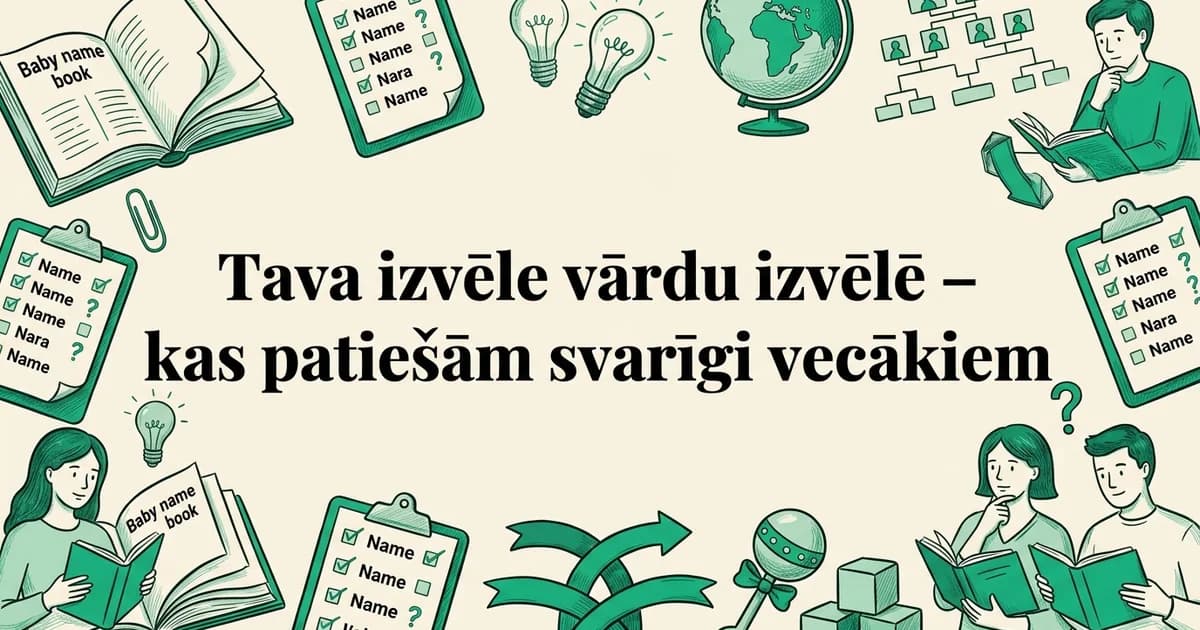 Tava izvēle vārdu izvēlē – kas patiešām svarīgi vecākiem