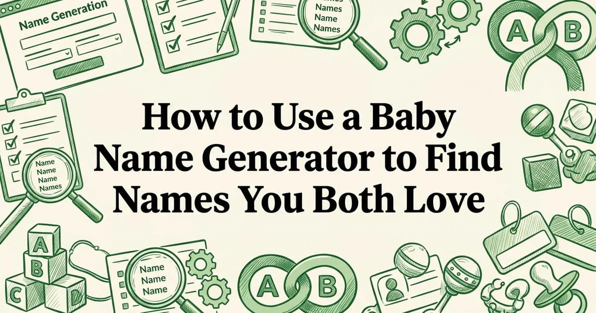 How to Use a Baby Name Generator to Find Names You Both Love