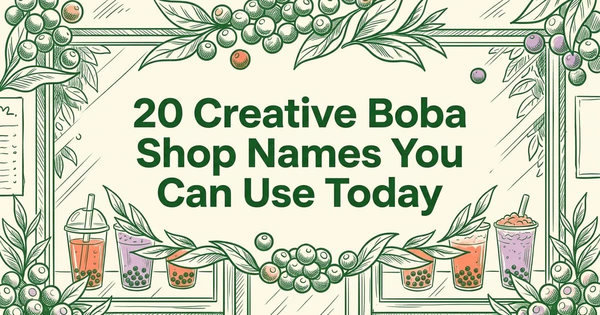 20 Creative Boba Shop Names You Can Use Today