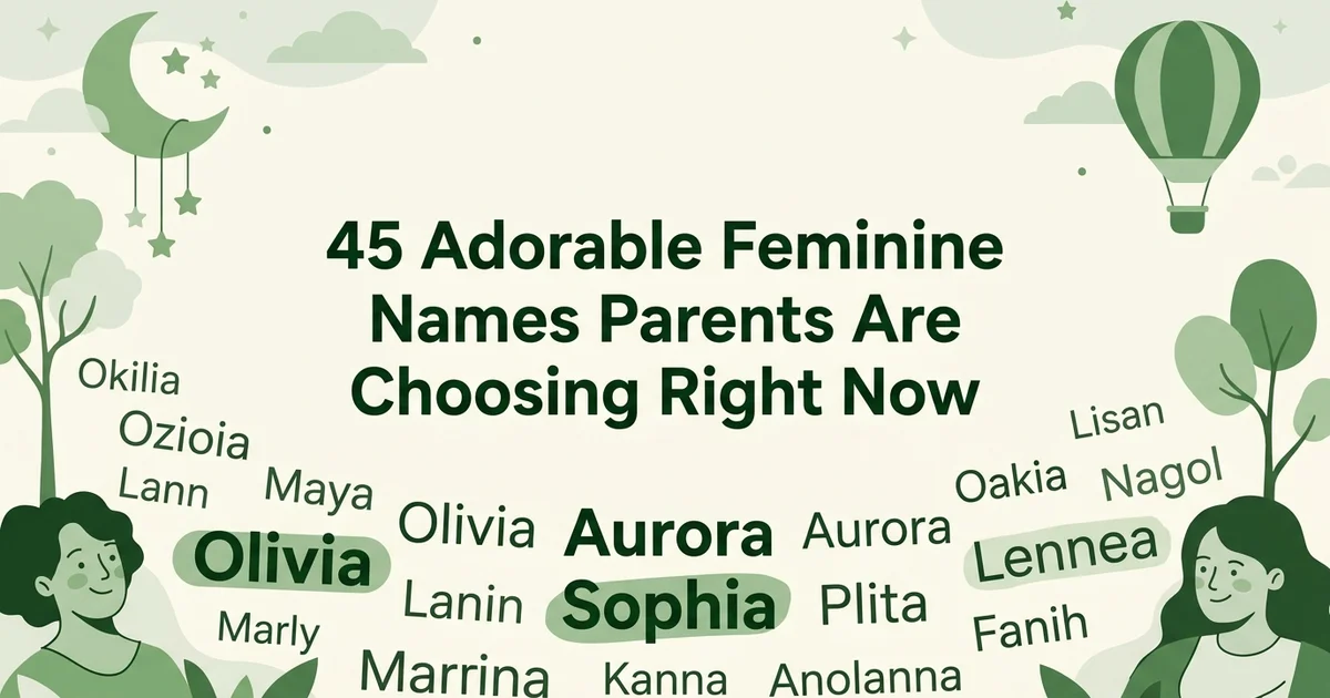 45 Adorable Feminine Names Parents Are Choosing Right Now