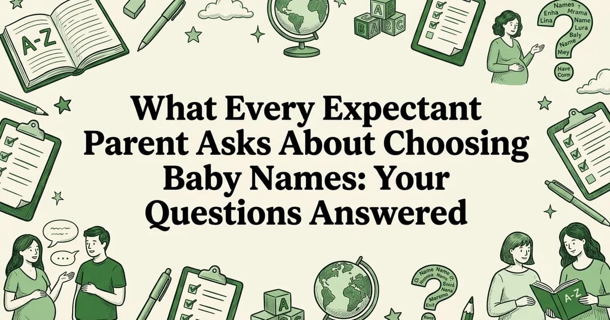 What Every Expectant Parent Asks About Choosing Baby Names: Your Questions Answered