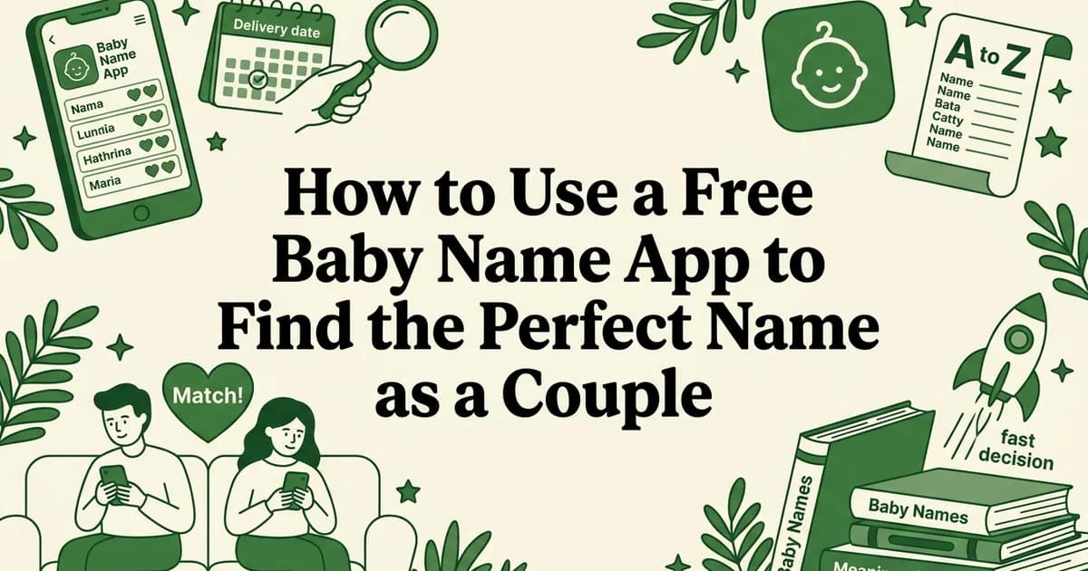 How to Use a Free Baby Name App to Find the Perfect Name as a Couple