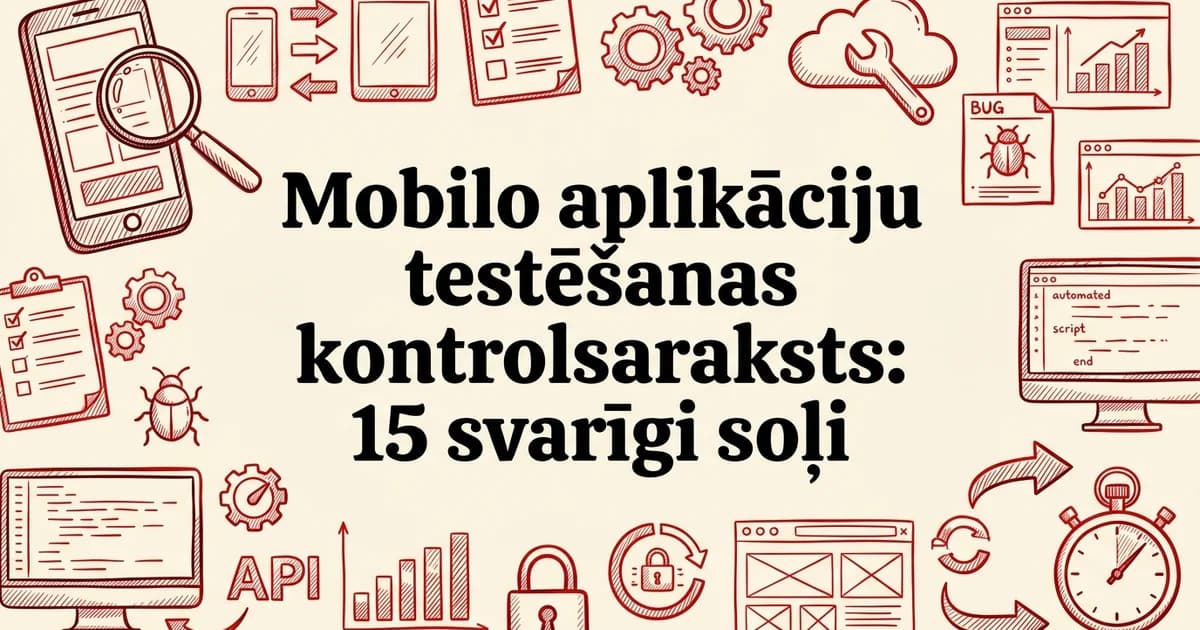 Mobilo aplikāciju testēšanas kontrolsaraksts: 15 svarīgi soļi