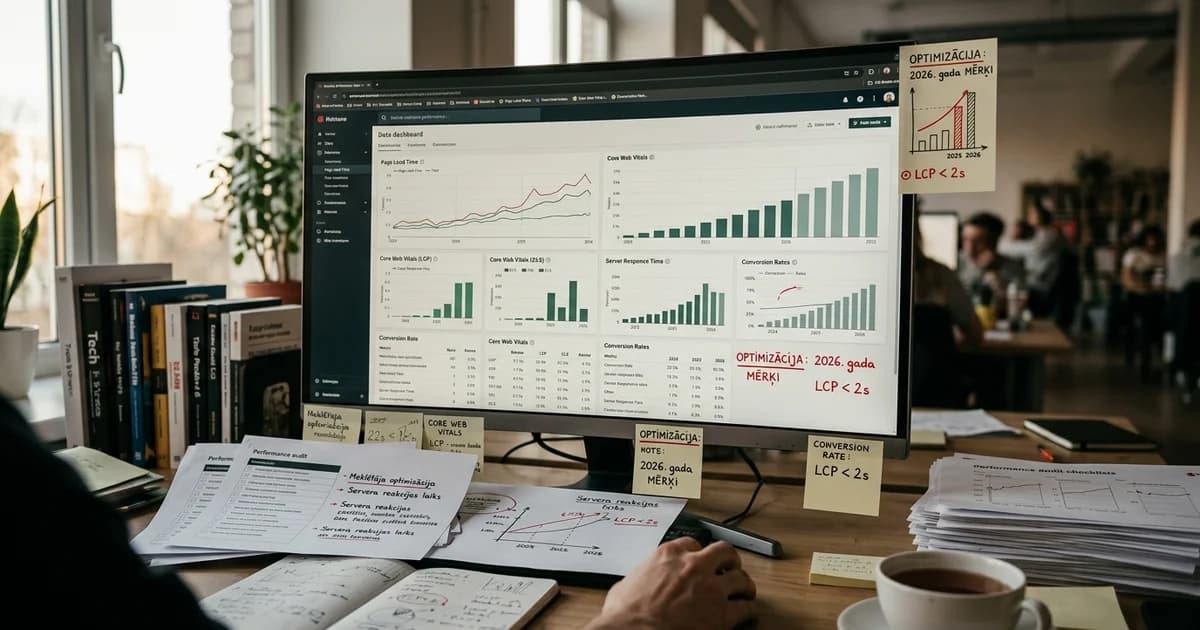 Pārsteidzošie web vietnes snieguma dati 2026. gadā – un kā tos uzlabot