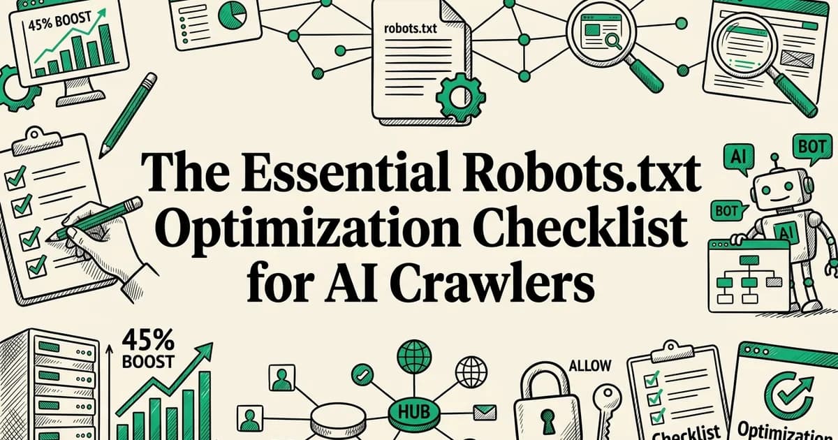 The Essential Robots.txt Optimization Checklist for AI Crawlers