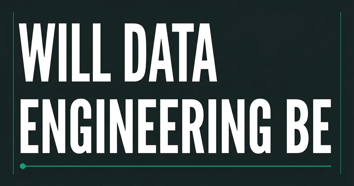 Will Data Engineering Be Replaced by AI? The Real Story